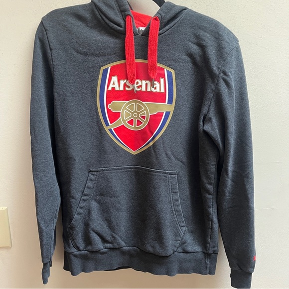 Puma Arsenal Football Club Graphic Hoodie Sz S - Picture 1 of 6